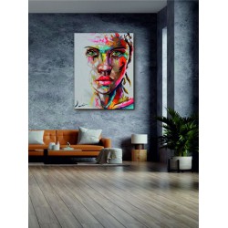 Soyut Afrikalı Kadın Art Modern Kanvas Tablo